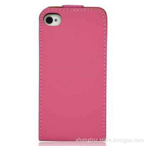 Smart sewing design genuine leather phone cases for iPhone 4 series